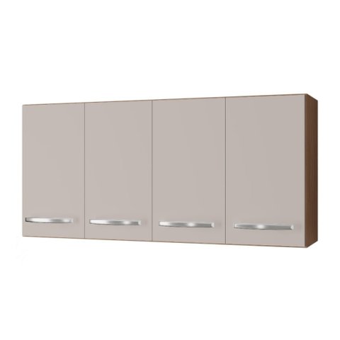Armário Aéreo Mara 118 Cm 4 Portas Savana Off White Moblis