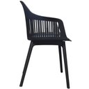 Ver imagem 4 de Kit 4 Cadeiras de Jantar Estofada Marcela Montreal Polipropileno Preto