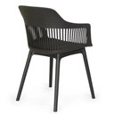 Ver imagem 5 de Kit 4 Cadeiras de Jantar Estofada Marcela Montreal Polipropileno Preto