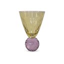 Ver imagem 2 de Conjunto 6 Taças em Vidro Âmbar com Base de Cristal Esculpido Roxo 425ml BJ0041 Btc