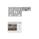 Ver mais imagens de Cozinha Compacta 200cm Americana com Tampo 3 Peças 6 Portas 3 Gavetas Henn - Branco Hp Fosco