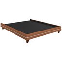 Ver imagem 6 de Cama Japonesa com Cabeceira Corea Casal Courino Caramelo / Bouclé Suave Off White - Sallar Home