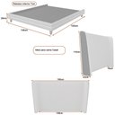 Ver imagem 4 de Cama Japonesa com Cabeceira Corea Casal Courino Caramelo / Bouclé Suave Off White - Sallar Home