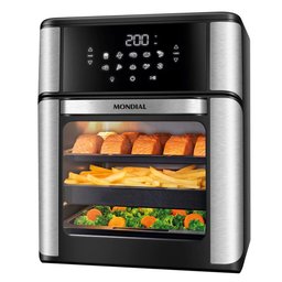 Fritadeira Elétrica Air Fryer Mondial Forno Oven Afon-12l-bi-bc 12l Preta/inox - 110v - 1