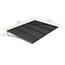 Ver imagem 2 de Toldo Fixo Policarbonato Alveolar Fume - 1,50m X 1,00m - Estrutura Branca