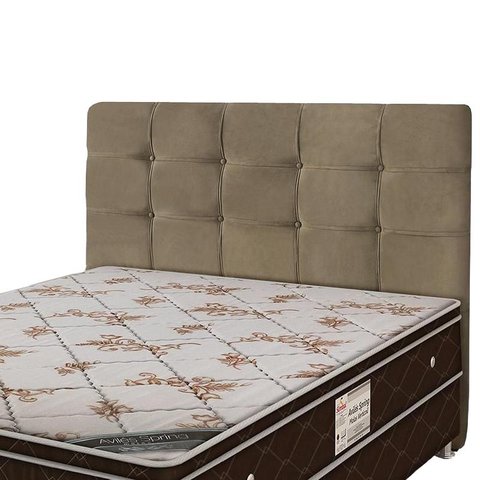 Cabeceira para Cama Box Casal Clean 1400mm - Suede Marrom Taupe - Simbal