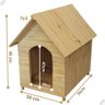 Casinha de Cachorro de Madeira sem Pintura Simples Grande N4 - 2