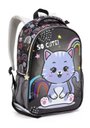 Ver imagem 2 de Kit Mochila + Lancheira Térmica + Estojo Simples + Garrafa Gatinha Preta - Seanite