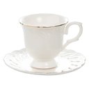 Ver imagem 6 de Jogo 4 Xícara com Pires para Café Vague em New Bone China com Borda Ouro 100ml Branco Full Fit