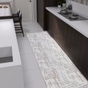 Ver imagem 2 de Tapete Passadeira Cozinha Banheiro Corredor 1,30 X 0,45 Caramelo Decorativa Antiderrapante Luxo