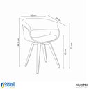 Ver imagem 5 de Kit 2 Cadeiras Betina Base Fixa Várias Cores - Rivatti