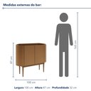 Ver imagem 3 de Bar Lior - Tampo: Espelho - Cor: Amêndoa
