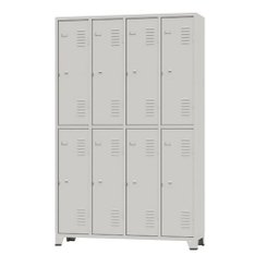 Armário Roupeiro De Aço Vestiário Academia 8 Portas Locker Cinza - 13