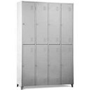 Ver imagem 2 de Armário Roupeiro De Aço Vestiário Academia 8 Portas Locker Cinza