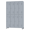 Ver imagem 1 de Armário Roupeiro De Aço Vestiário Academia 8 Portas Locker Cinza