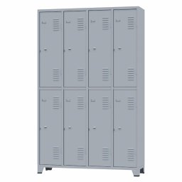 Armário Roupeiro De Aço Vestiário Academia 8 Portas Locker Cinza - 11