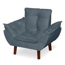 Ver imagem 5 de Mini Poltrona Cadeira Opala Infantil de Criança Suede Azul Turquesa