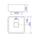 Ver imagem 7 de Cuba de Apoio Deca 30x30 Quadrada Ébano Fosco + Válvula + Sifão