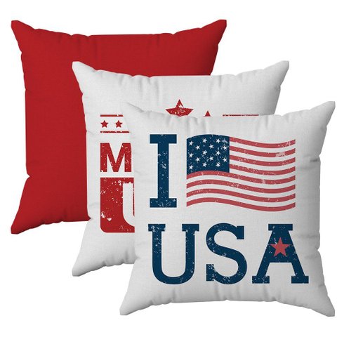 Kit 3 Capas Almofadas Decorativas U.S.a 45x45 Id Decor