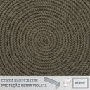 Ver imagem 6 de 6 Cadeira Noronha Aluminio Micro Pintura Champanhe, Tr. Telinha Corda Nautica Verde Militar,