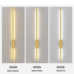 Luminaria Arandela Led 3 em 1 Perfil Slim Fit Luz Indireta Decoraçao Recepçao Quarto Sala Minimalist - 3