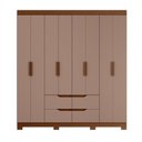 Ver imagem 7 de Guarda-Roupa 8 Portas e 4 Gavetas Doble Marrom/Nogueira/Capuccino