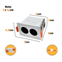 Ver imagem 2 de Spot Embutir Retangular Focco 7cm 4w 6500k