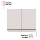 Ver imagem 5 de Kit Armário Aéreo Balcão para Cooktop 02s Branco 80cm