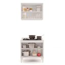 Ver imagem 6 de Kit Armário Aéreo Balcão para Cooktop 02s Branco 80cm
