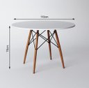 Ver imagem 3 de Conjunto de Jantar Mesa Eiffel Branco 110cm + 4 Cadeiras Marcela Nude