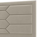 Ver imagem 6 de Cabeceira Cama Box Queen 160cm Estofada Nora P05 Veludo Bege - Lyam Decor