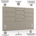 Ver imagem 4 de Cabeceira Cama Box Queen 160cm Estofada Nora P05 Veludo Bege - Lyam Decor