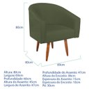 Ver imagem 3 de Kit 2 Poltronas Decorativa Jade Design Moderno Sala de Estar Quarto Escritório Confortável Luxo Pés