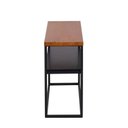 Ver imagem 5 de Mesa Lateral Banco Sapateira Hive Estilo Industrial Preto/Nozes Pitanga
