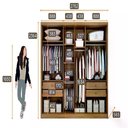 Ver imagem 3 de Guarda Roupa Robust 6 Portas 4 Gavetas 1 Espelho Cor:cumaru Fendi