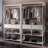 Closet Modulado 2 Peças 2 Cabideiros 4 Gavetas 4 Nichos Madri Rufato - 1