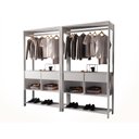 Ver imagem 2 de Closet Modulado 2 Peças 2 Cabideiros 4 Gavetas 4 Nichos Madri Rufato