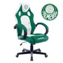 Ver imagem 3 de Cadeira Gamer Palmeiras Giratória Reclinável em PU Verde/Branca