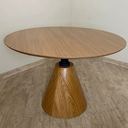 Ver imagem 4 de Mesa de Jantar Cone Velt Redonda 140 Cm Tampo Freijó Base Freijó Tampo Freijó Base Freijó Personal a