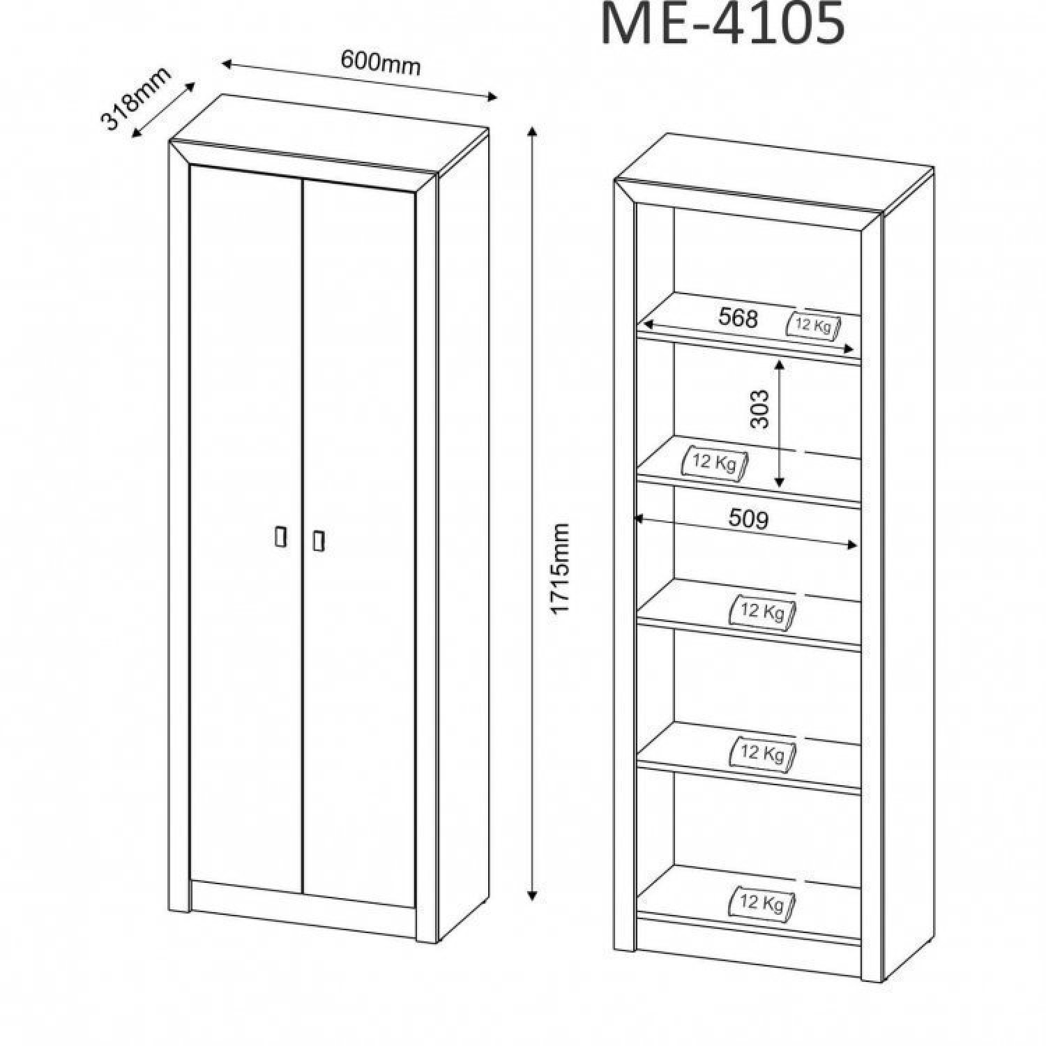 Kit 4 peças com Escrivaninha, Estante, Armário Multiuso Alto e Armário Multiuso Baixo - 11