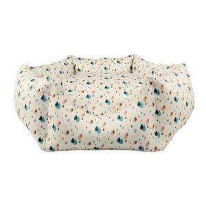 Cama Pet Redonda Off White Algodão Premium Impermeável Antiderrapante Lavável Duz Pets