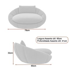 Caminha Pet Poltrona Golden 78cm Courino Caramelo | Bouclé Off White - Sallar Home - 5