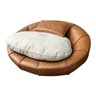 Caminha Pet Poltrona Golden 78cm Courino Caramelo | Bouclé Off White - Sallar Home - 6