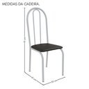 Ver imagem 3 de Conjunto Sala de Jantar 90cm Ilhabela 4 Cad Branca C/ Preto