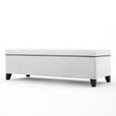 Ver imagem 5 de Recamier Bau Julia 1,20m Suede Branco - Inova Decor Inova Decorações