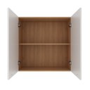 Ver imagem 3 de Armário Aéreo de Cozinha 80x80cm 2 Portas 2 Prateleiras Freijó Cz3115 Freijó/branco
