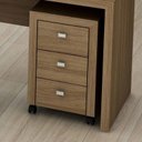 Ver imagem 2 de Conjunto Home Office 2 Peças Escrivaninha com Gaveteiro 3 Gavetas Espresso Móveis Cor Do Móvel