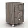 Conjunto Home Office 2 Peças Escrivaninha com Gaveteiro 3 Gavetas Espresso Móveis - 2