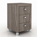 Ver imagem 2 de Conjunto Home Office 2 Peças Escrivaninha com Gaveteiro 3 Gavetas Espresso Móveis