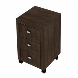 Conjunto Home Office 2 Peças Escrivaninha com Gaveteiro 3 Gavetas Espresso Móveis - 6
